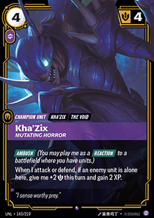 Kha'Zix, Mutating Horror (V.1 - Rare) - Unleashed (Rare) [UNL-143]