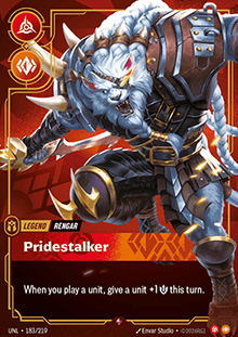 Rengar, Pridestalker (V.1 - Rare) - Unleashed (Rare) [UNL-183]