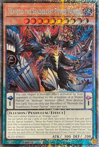 Nervedo the Shadebeast Power Patron (V.2 - Starlight Rare) - Blazing Dominion (Starlight Rare) [BLZD-011]