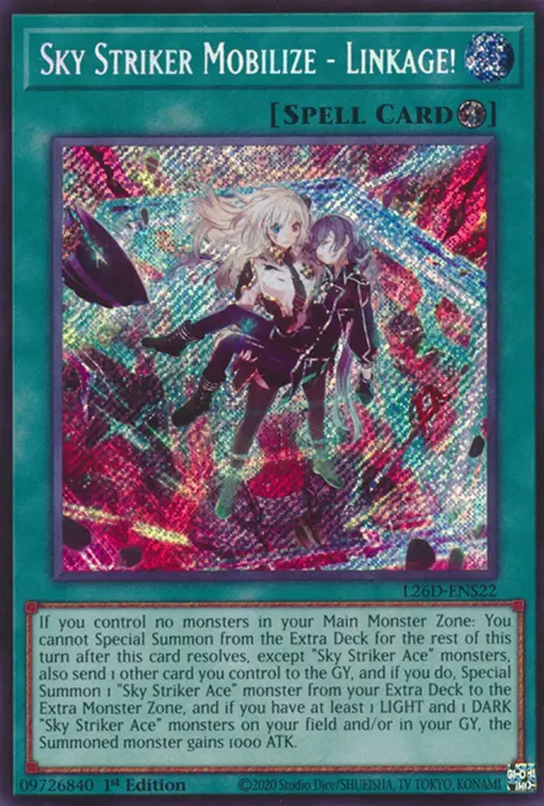 Sky Striker Mobilize - Linkage!(Secret Rare) Legendary Modern Decks 2026