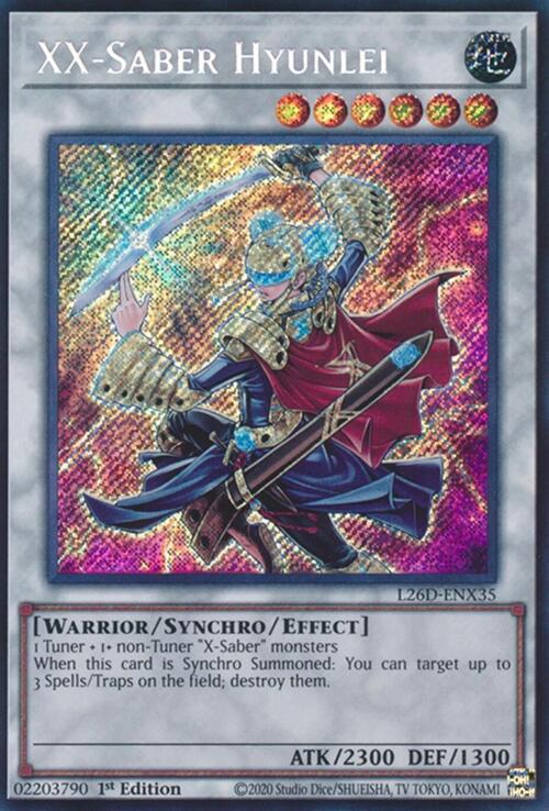 XX-Saber Hyunlei(Secret Rare) Legendary Modern Decks 2026